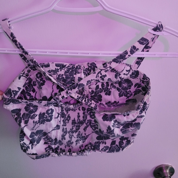 Floral Parisian works crop top - Picture 4 of 7